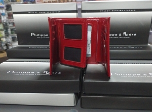 BILLETERA PHILIPPE ANDRE DAMA 3 CUERPOS CORTA