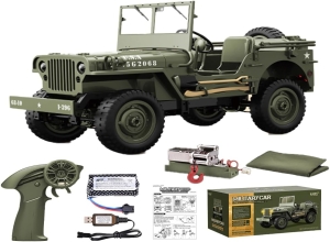 JEEP MILITARY VERDE 1:10 CONTROL REMOTO