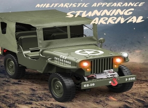 JEEP MILITARY VERDE 1:10 CONTROL REMOTO
