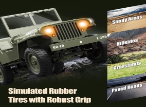 JEEP MILITARY VERDE 1:10 CONTROL REMOTO