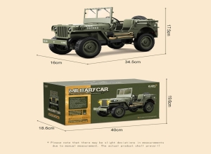 JEEP MILITARY VERDE 1:10 CONTROL REMOTO