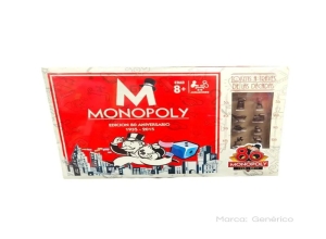 JUEGO DE MESA MONOPOLIO ANIVERSARIO ROJO