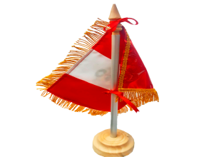 BANDERA BORDADO DE ESCRITORIO PÉQUEÑO