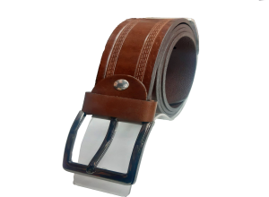 CORREA  GRUNST MARRON GRABADO 1 PUL Y MEDIA